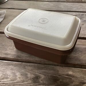 Tupperware Vintage Ice Cream Keeper in brown